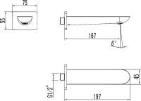 Излив Lemark LM4981CW для ванны