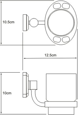 Набор Стакан Wasserkraft Oder K-3028 + Мыльница K-3029