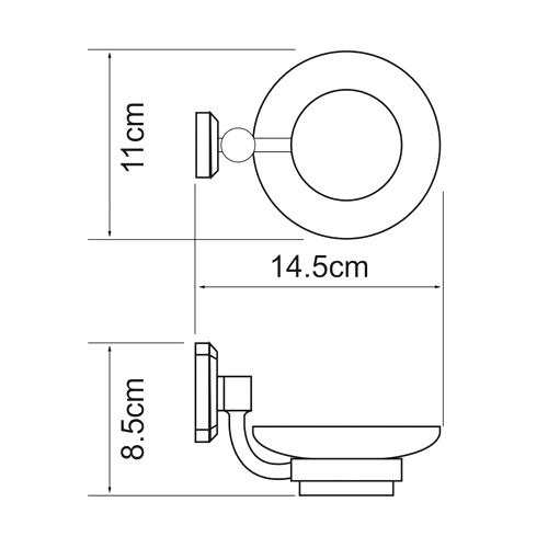 Набор Стакан Wasserkraft Oder K-3028 + Мыльница K-3029