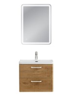 Тумба с раковиной BelBagno Due 50 ручки белые, rovere nature