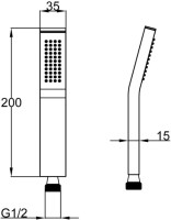 Душевая лейка BelBagno Arlie ARL-D1C-CRM