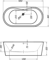 Акриловая ванна Kolpa San COMODO FS 185х90