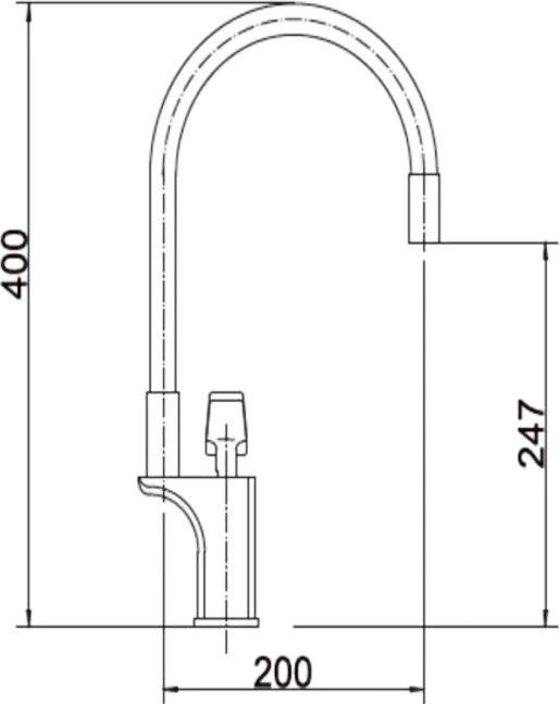 Смеситель для кухни Fashun A4081-7 черный, хром