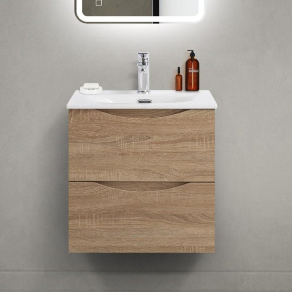 Тумба под раковину BelBagno Marino-cer-mini 50 подвесная, rovere bianco