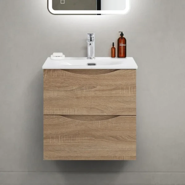 Тумба под раковину BelBagno Marino-cer-mini 50 подвесная, rovere bianco