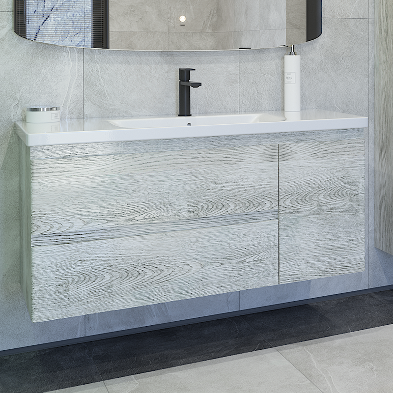 Тумба под раковину без столешницы Caprigo Forte 120 R подвесная, белый клен