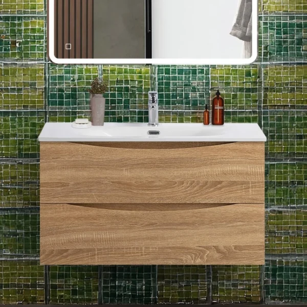 Тумба под раковину BelBagno Marino-cer-n 90 подвесная, rovere bianco