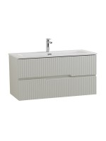 Мебель для ванной комнаты Cezares Duet-n 100 подвесная, 2 ящика, жемчужная серая