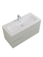 Мебель для ванной комнаты Cezares Duet-n 100 подвесная, 2 ящика, жемчужная серая