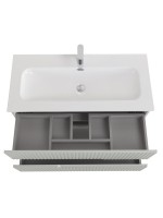 Мебель для ванной комнаты Cezares Duet-n 100 подвесная, 2 ящика, жемчужная серая