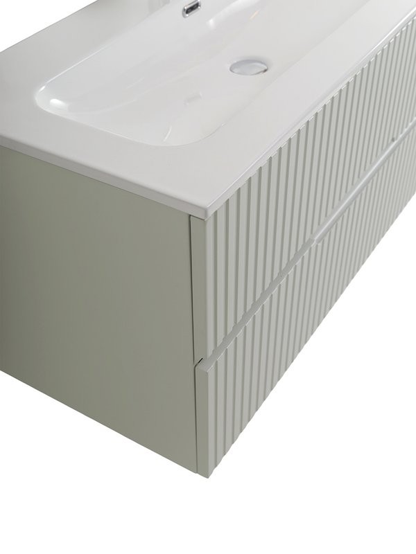 Мебель для ванной комнаты Cezares Duet-n 100 подвесная, 2 ящика, жемчужная серая