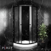 Душевой уголок Parly ZF911B 90х90 см, с поддоном, профиль матовый черный, стекло матовое