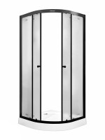 Душевой уголок Parly ZF911B 90х90 см, с поддоном, профиль матовый черный, стекло матовое