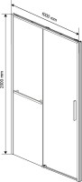 Душевая дверь в нишу Vincea Slim Soft VDS-1SS100CL 100 см, профиль хром, стекло прозрачное