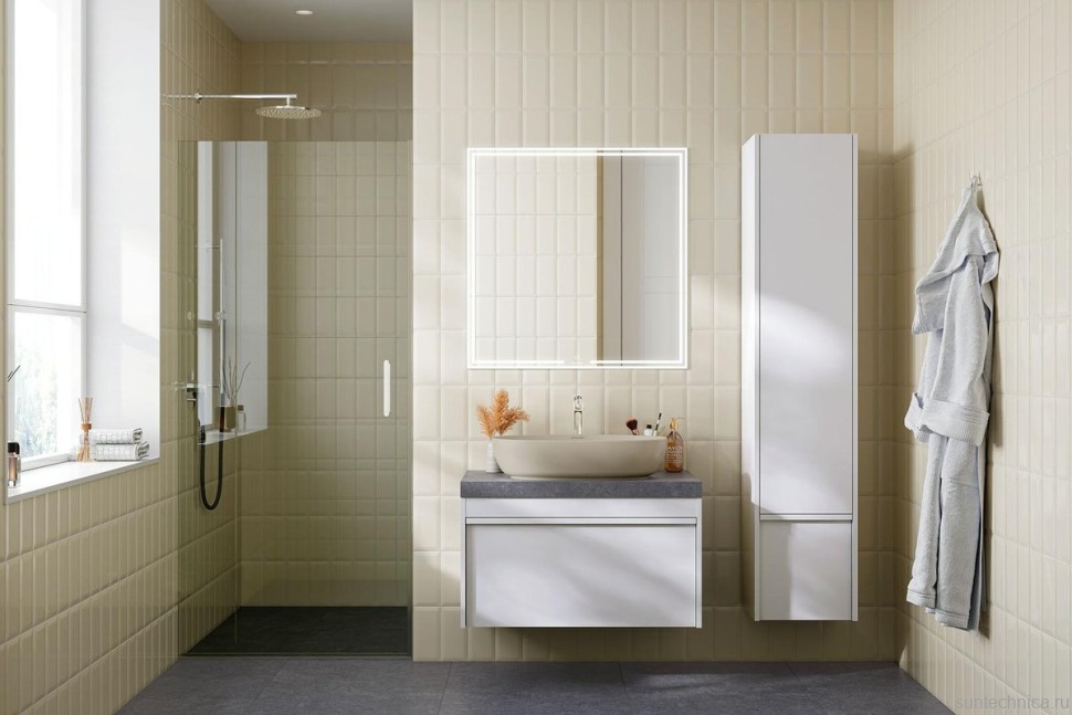 Зеркало KERAMA MARAZZI Mio 80 белое, с подсветкой