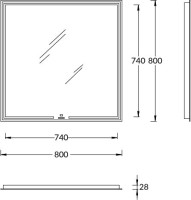 Зеркало KERAMA MARAZZI Mio 80 белое, с подсветкой