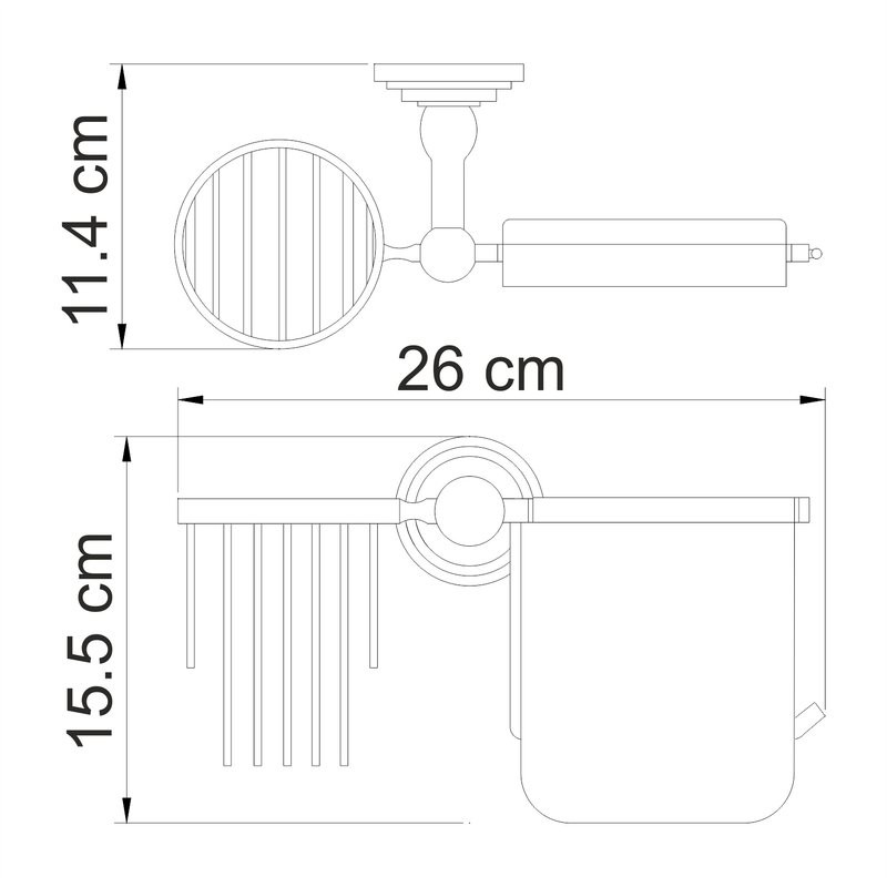 Набор Держатель Wasserkraft Ammer K-7059 + Ершик K-7027