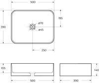 Накладная раковина BelBagno BB1304 накладная