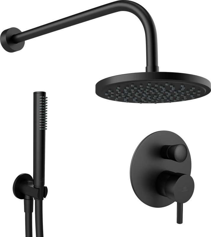 Душевой комплект Ideal Standard черный, С ВНУТРЕННЕЙ ЧАСТЬЮ