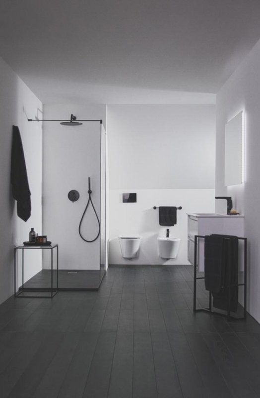 Душевой комплект Ideal Standard черный, С ВНУТРЕННЕЙ ЧАСТЬЮ