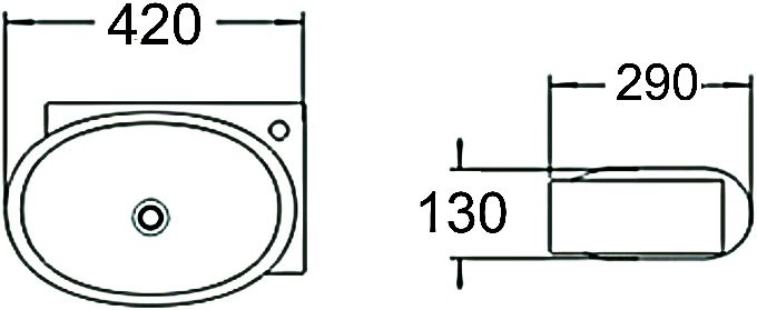 Раковина маленькая в туалет SantiLine SL-2022L