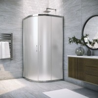 Душевой уголок Vegas Glass ZS Tur Novo h1900 80 08 10 профиль глянцевый хром, стекло сатин