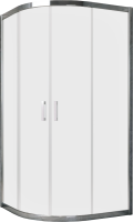 Душевой уголок Vegas Glass ZS Tur Novo h1900 80 08 10 профиль глянцевый хром, стекло сатин