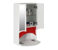 Шкаф с зеркалом в ванную MIXLINE 46х17х80 красный ПВХ