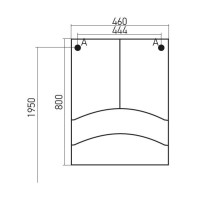 Шкаф с зеркалом в ванную MIXLINE 46х17х80 красный ПВХ