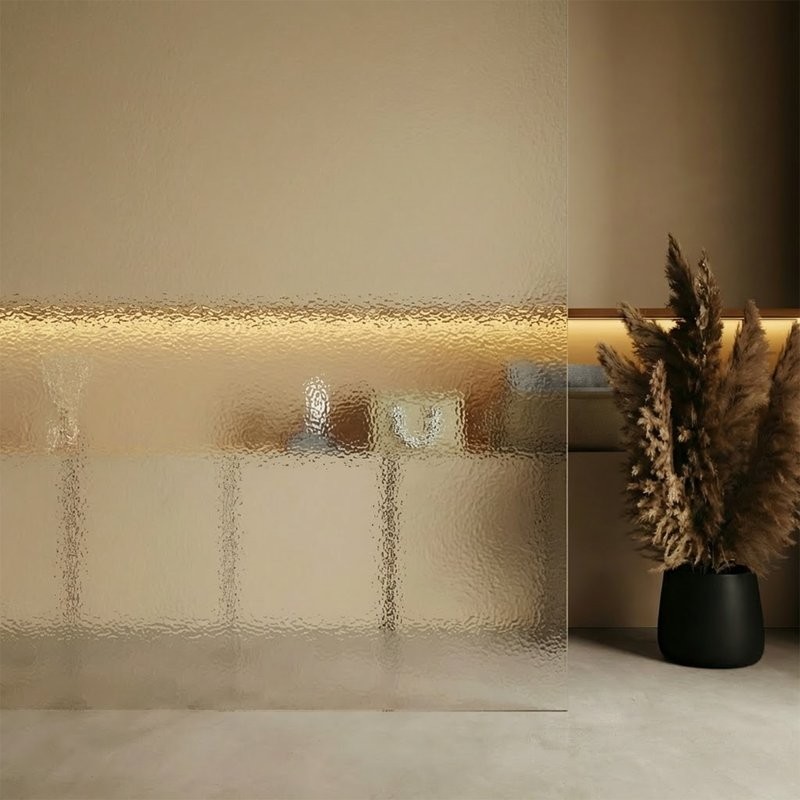 Душевой уголок Wasserkraft Ems 76H10R-TXG 120х100 см, стекло текстурное, фурнитура золото