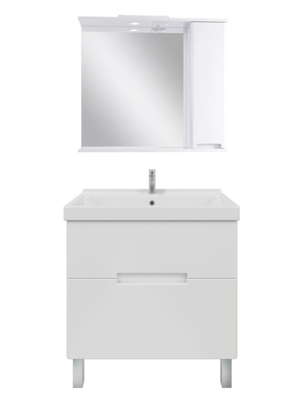 Мебель для ванной комнаты SanStar Ориана 80 напольная, раковина Sanita luxe Fest 80