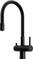 Смеситель для кухни Sancos Lucia SC4004MB с гибким изливом, матовый черный