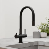 Смеситель для кухни Sancos Lucia SC4004MB с гибким изливом, матовый черный
