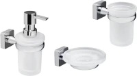 Набор Стакан Wasserkraft Lippe K-6528 + Мыльница K-6529 + Дозатор K-6599 Набор Стакан Wasserkraft Lippe K-6528 + Мыльница K-6529 + Дозатор K-6599