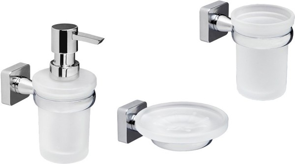 Набор Стакан Wasserkraft Lippe K-6528 + Мыльница K-6529 + Дозатор K-6599