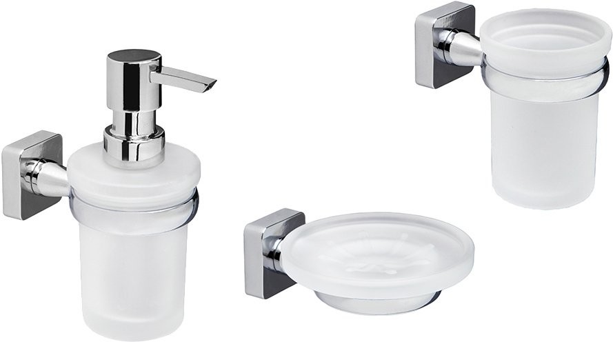 Набор Стакан Wasserkraft Lippe K-6528 + Мыльница K-6529 + Дозатор K-6599