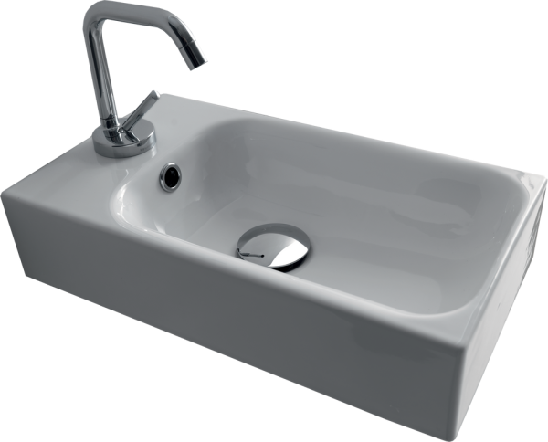 Раковина маленькая в туалет Kerasan Cento 45 см, отверстие слева