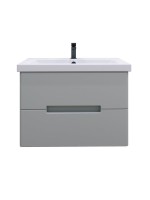 Тумба с раковиной SanStar Ориана 70 подвесная, серая, раковина Cersanit Como 70