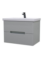 Тумба с раковиной SanStar Ориана 70 подвесная, серая, раковина Cersanit Como 70