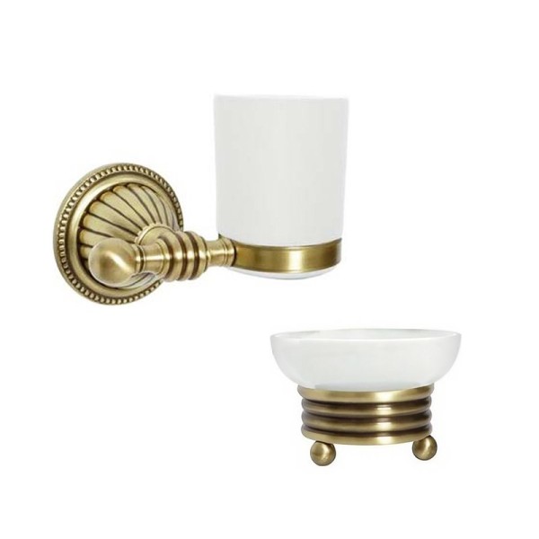 Набор Стакан Boheme Hermitage Bronze 10323 + Мыльница 10330