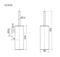 Ершик для унитаза Sancos Base SC9032CH хром Ершик для унитаза Sancos Base SC9032CH хром