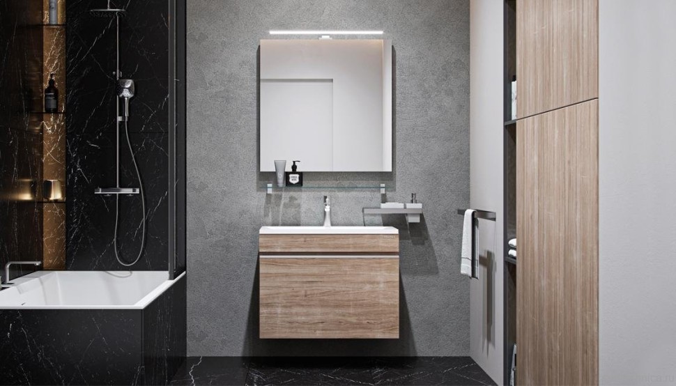 Тумба под раковину без столешницы Velvex Pulsus 70 дуб сонома