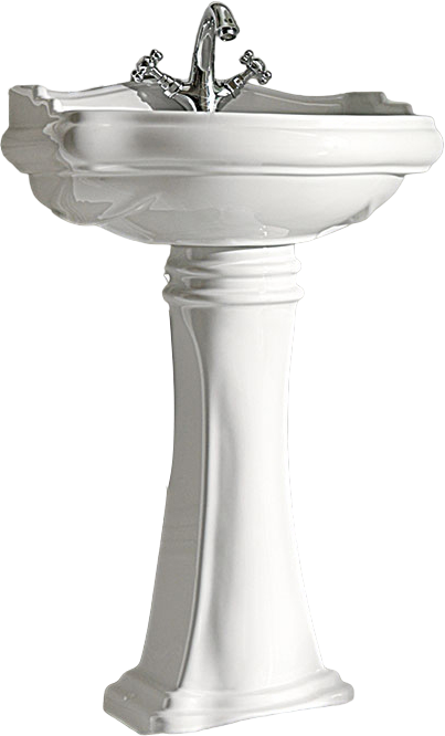 Раковина Kerasan Retro 104601 69 см, 1 отв., с пьедесталом