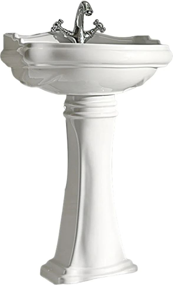 Раковина Kerasan Retro 104601 69 см, 1 отв., с пьедесталом