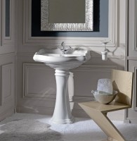 Раковина Kerasan Retro 104601 69 см, 1 отв., с пьедесталом