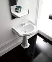 Раковина Kerasan Retro 104601 69 см, 1 отв., с пьедесталом