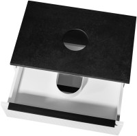 Тумба под раковину со столешницей Runo Орлеан 70 белая матовая, черная