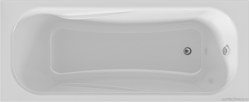 Акриловая ванна 1MarKa Classic 170x70 см, пристенная, белая, с каркасом