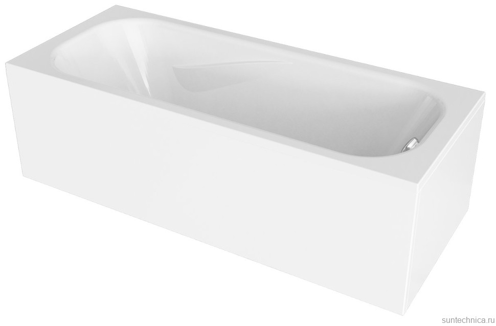 Акриловая ванна 1MarKa Classic 170x70 см, пристенная, белая, с каркасом
