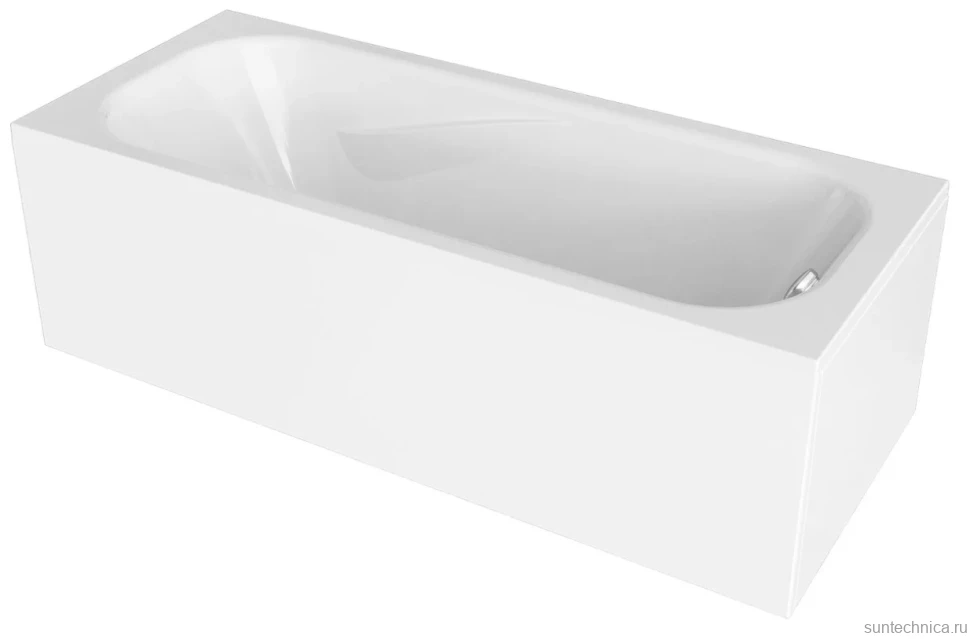 Акриловая ванна 1MarKa Classic 170x70 см, пристенная, белая, с каркасом